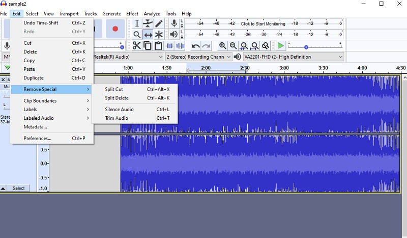 Audacity Migliora i file audio