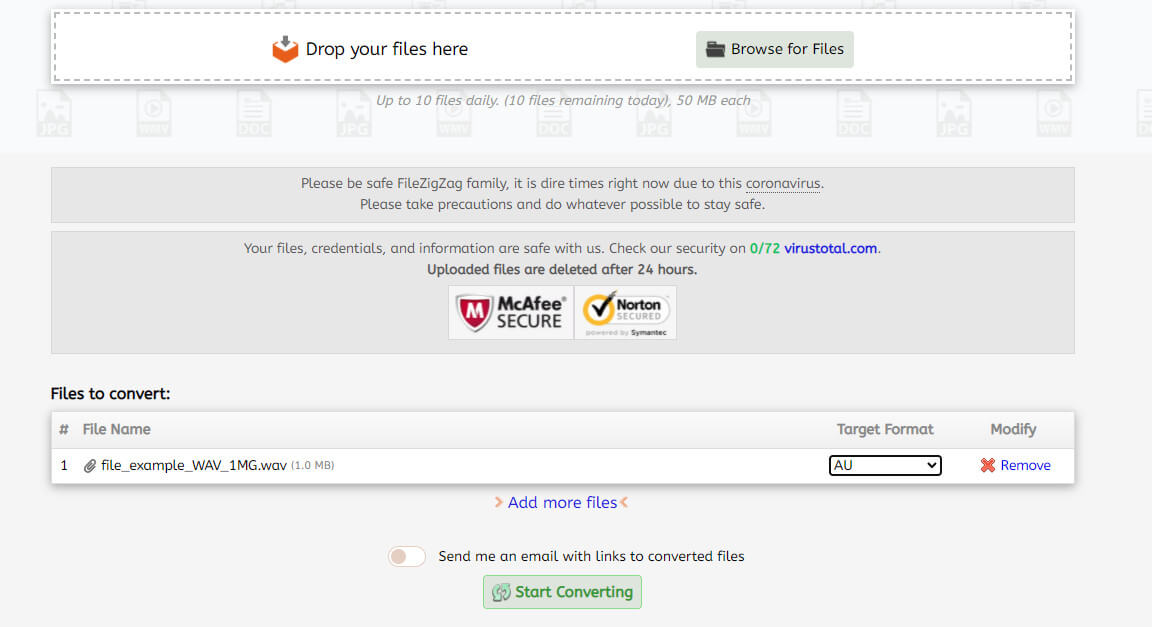 FILEZIGZAG แปลงไฟล์