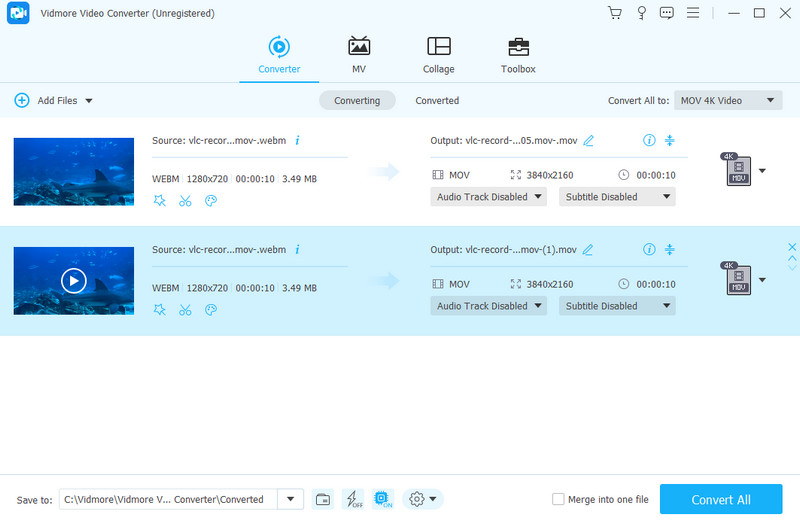WebM MOV-converter Vidmore
