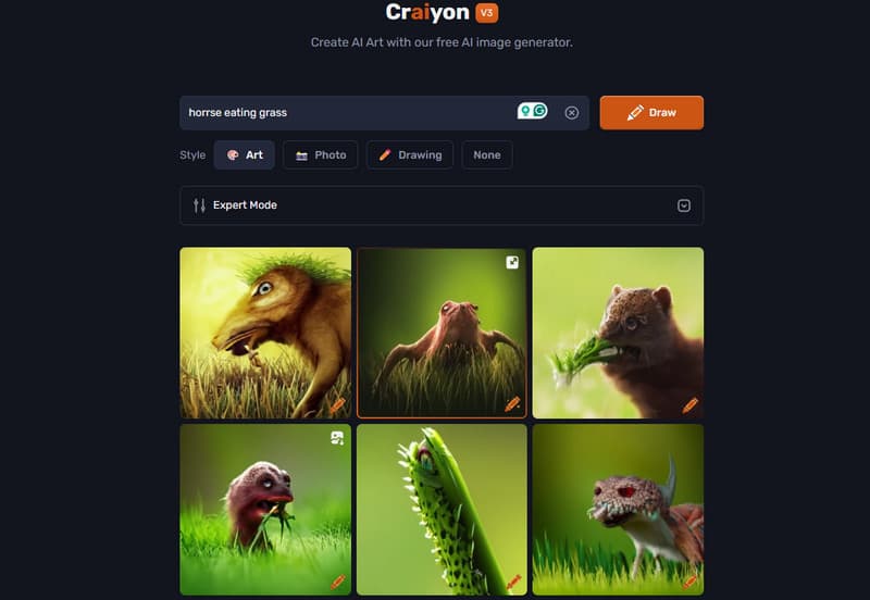 Generator obrazów Crayon AI