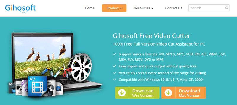 Gihosoft gratis videosnijder