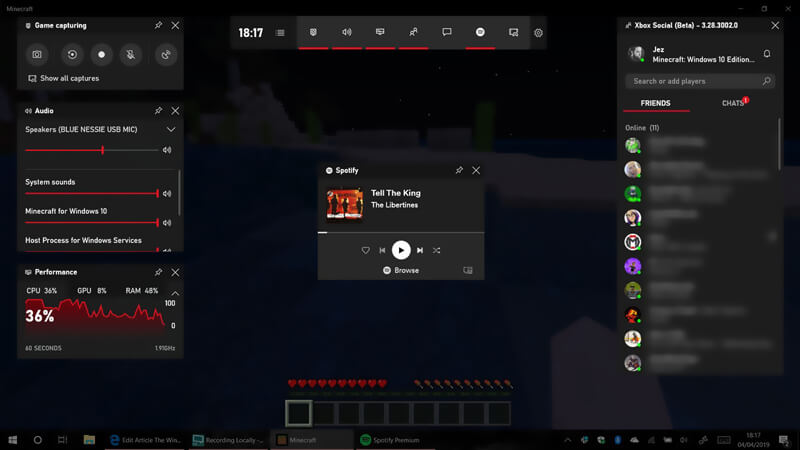 Εγγραφή ήχου στη γραμμή παιχνιδιών των Windows 11